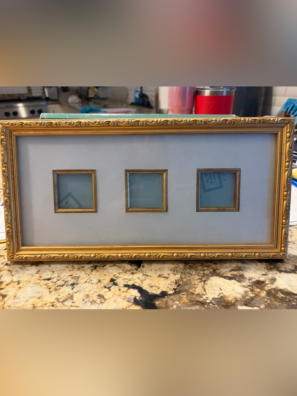 Gold Ornate Triple-Opening Picture Frame - Classic Gold Finish